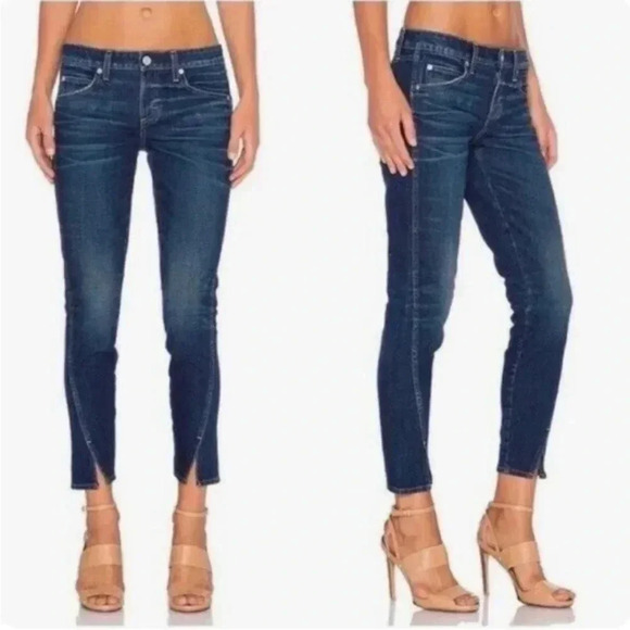 AMO Jeans Twist Cropped Jeans in True Blue Sz 27 - Picture 1 of 10